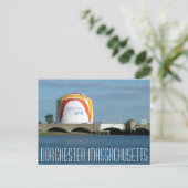 Dorchester Massachusetts "Boston Gas Tank" Postkarte (Stehend Vorderseite)