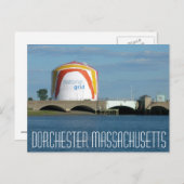 Dorchester Massachusetts "Boston Gas Tank" Postkarte (Vorne/Hinten)