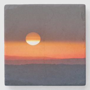 Dordogne-Sonnenaufgang Steinuntersetzer