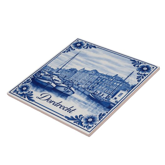 Dordrecht Delft Blue style Ceramic Tile Fliese (Seite)