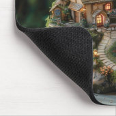 Dorf am Baumstamm Mousepad (Ecke)