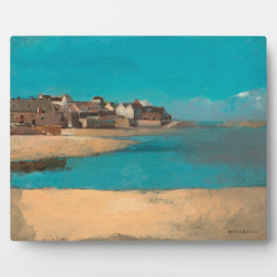 Dorf am Meer in der Bretagne von Odilon Redon Fotoplatte