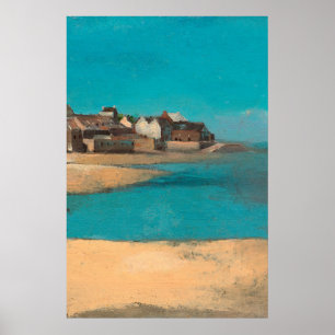 Dorf am Meer in der Bretagne von Odilon Redon Poster