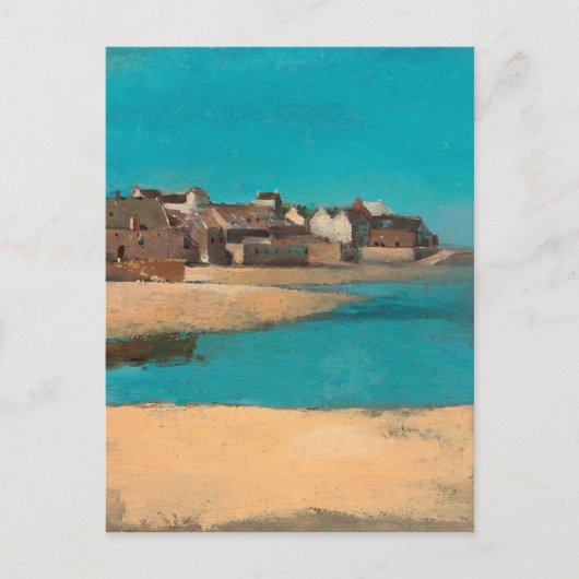 Dorf am Meer in der Bretagne von Odilon Redon Postkarte (Vorderseite)