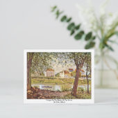 Dorf am Seine-Ufer von Sisley Alfred Postkarte (Stehend Vorderseite)