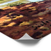 Dorf an der Seine von Alfred Sisley Poster (Ecke)