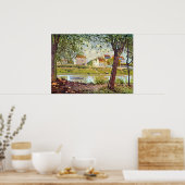 Dorf an der Seine von Alfred Sisley Poster (Küche)
