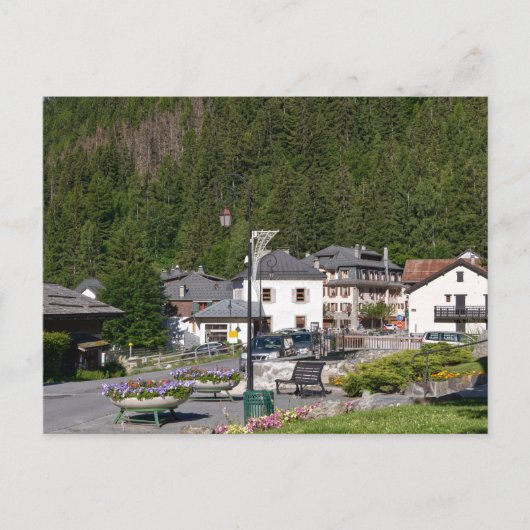 Dorf Argentiere in Frankreich Postkarte (Vorderseite)