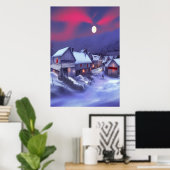 Dorf auf dem Winterberg | AI Art Poster (Heimbüro)