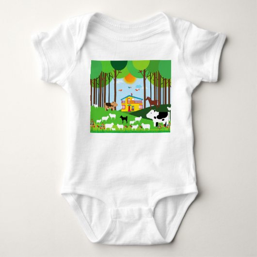 Dorf Baby Strampler (Vorderseite)