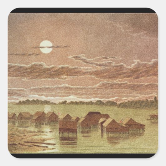 Dorf Basilan, Philippinen Quadratischer Aufkleber (Vorderseite)