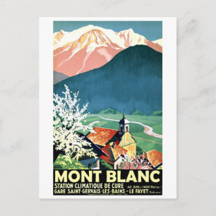 Dorf bei Mont Blanc, Frankreich Postkarte