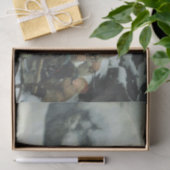 Dorf Burnt im Winter (von Albert Edelfelt) Seidenpapier (Geschenk)