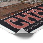 Dorf Chamonix (schwarz) Poster (Ecke)