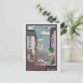 Dorf Chamonix (schwarz) Postkarte (Stehend Vorderseite)