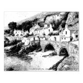 Dorf Cushendun, Küste Antrim Gummistempel (Prägung)