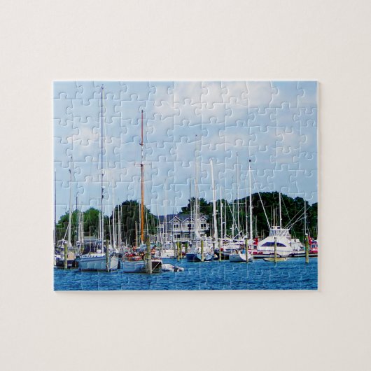 Dorf-Dock bei Wickford RI Puzzle (Horizontal)