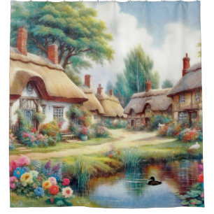Dorf Duschvorhang