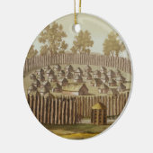 Dorf eines einheimischen Stammes in Florida, Keramikornament (Links)