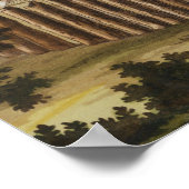 Dorf eines indigenen Stammes in Florida, gravieren Poster (Ecke)