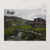 Dorf Faröer Argir: Postkarte (Vorderseite)