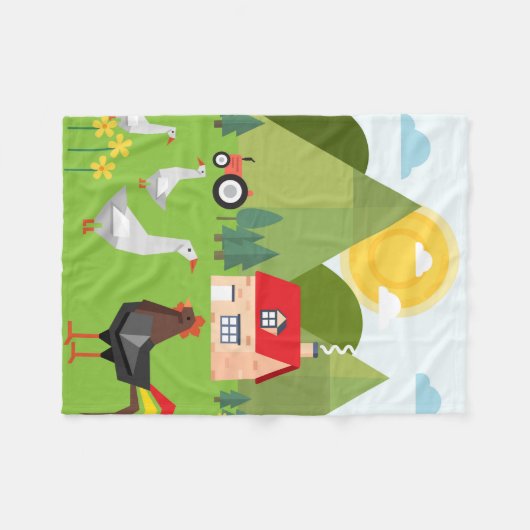 Dorf Fleecedecke (Vorderseite (Horizontal))