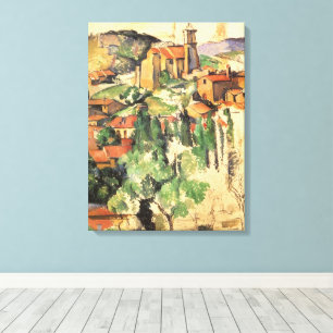 Dorf Gardanne von Paul Cezanne, Vintage Art Leinwanddruck