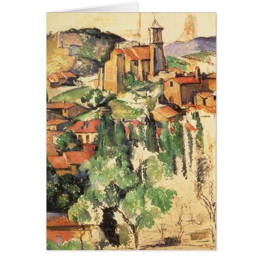 Dorf Gardanne von Paul Cezanne, Vintage Kunst (Vorne)