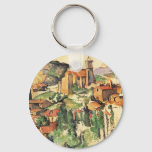 Dorf Gardanne von Paul Cezanne, Vintage Kunst Schlüsselanhänger
