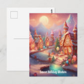 Dorf Gingerbread Postkarte (Vorne/Hinten)