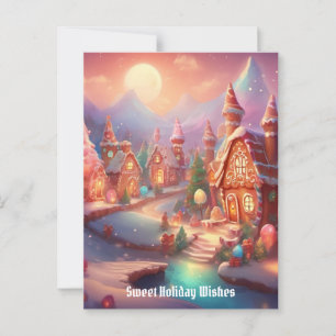 Dorf Gingerbread Postkarte