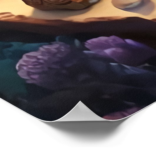 Dorf Gingerbread unter dem Meer | Art der AI Poster (Ecke)