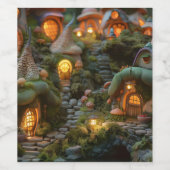 Dorf Gnome Weinetikett (Einzelnes Label)