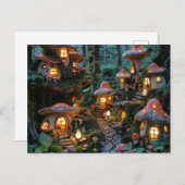 Dorf Gnome zur Zeit des Abends Postkarte (Vorne/Hinten)