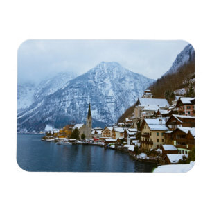 Dorf Hallstatt auf dem See - Salzburg Österreich Magnet