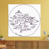 Dorf Haut de Cagnes | Provence, Frankreich Leinwanddruck (Insitu (Wohnzimmer))