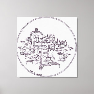 Dorf Haut de Cagnes Provence, Frankreich Leinwanddruck