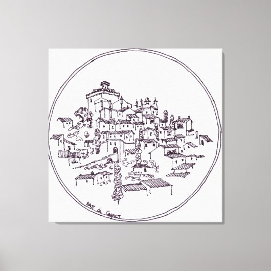 Dorf Haut de Cagnes | Provence, Frankreich Leinwanddruck (Vorderseite)