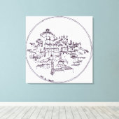 Dorf Haut de Cagnes | Provence, Frankreich Leinwanddruck (Insitu (Holzboden))