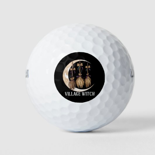 Dorf Hexengotik Okkult Wicca Landschaft Golfball (Vorderseite)