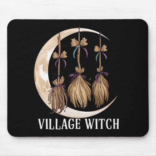 Dorf Hexengotik Okkult Wicca Landschaft Mousepad (Vorne)