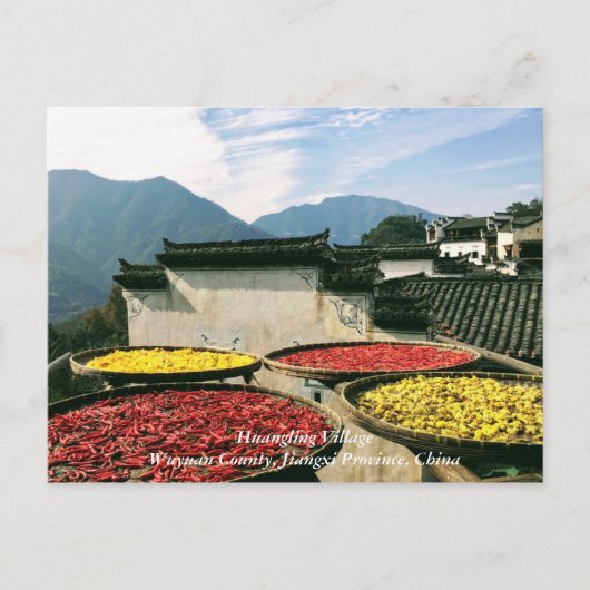 Dorf Huangling, Landkreis Wuyuan, Jiangxi, China Postkarte (Vorderseite)