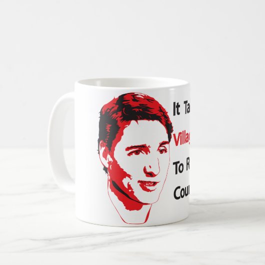 Dorf-Idiot Kaffeetasse (Vorderseite Links)