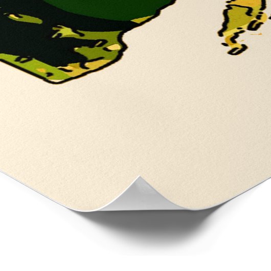 Dorf im Schnee, Abstrakt Poster (Ecke)