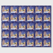 Dorf im Winter Geschenkpapier (Flach)