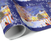 Dorf im Winter Geschenkpapier (Rolleneckpunkt)