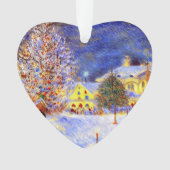 Dorf im Winter Ornament (Vorderseite)