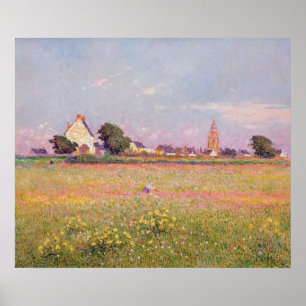 Dorf in der Nähe von Rouen Poster