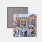Dorf in der Provence Magnet (Vorderseite/Rückseite)