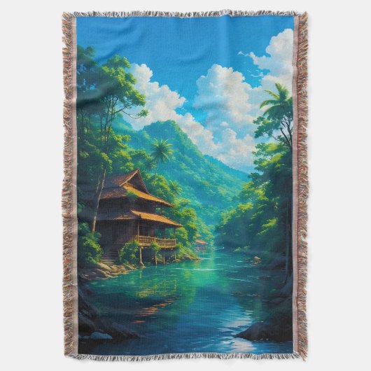 Dorf in der Umarmung der Natur Decke (Vorderseite Vertikal)